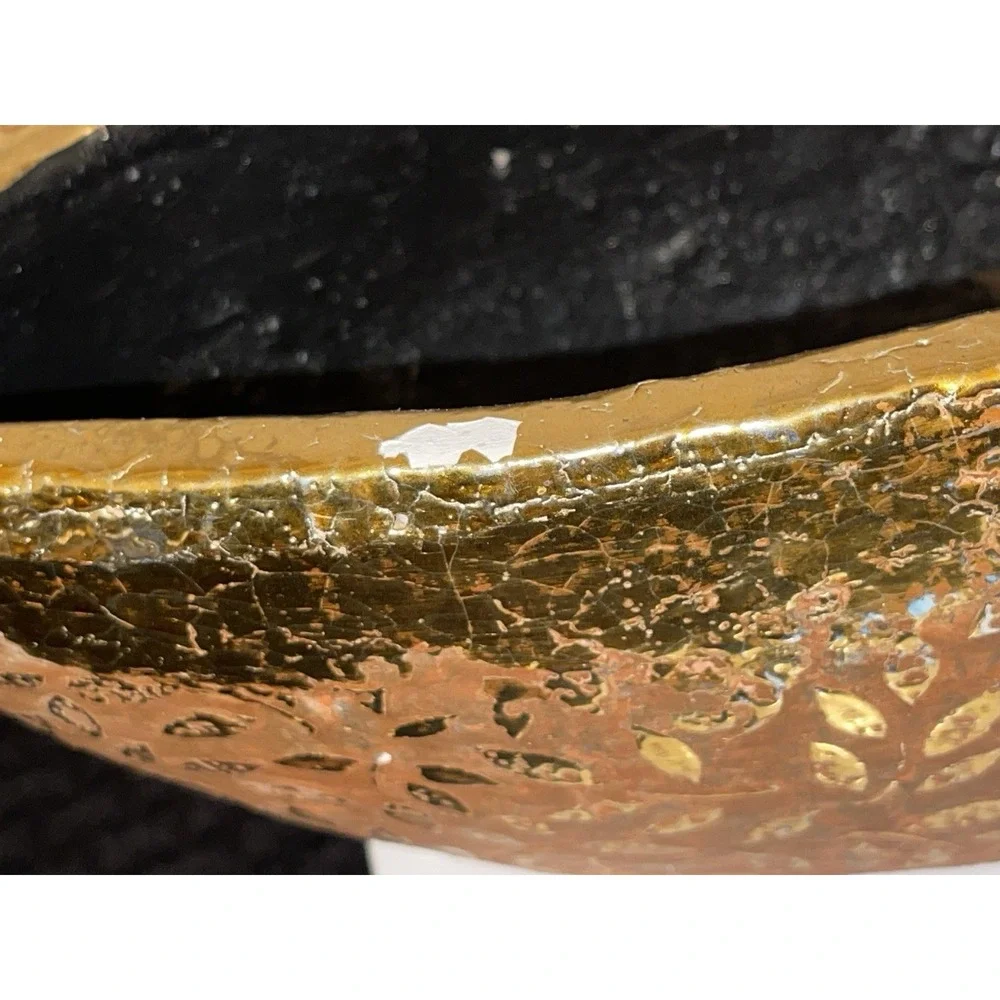Anthropologie Studio Vine‎ Pot Gold Flake Design Plants Succulent Flower Pot